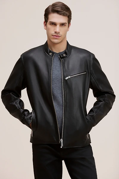 CORBAN Genuine Leather Bomber Jacket
