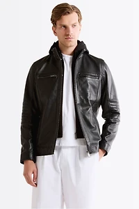 JAXON Genuine Leather Bomber Jacket