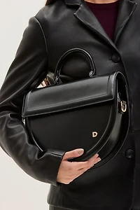 ADELAIDE LARGE HALF MOON SHAPED CROSSBODY BAG