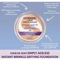 Simply Ageless Instant Wrinkle Defying Foundation With Hyaluronic Complex, Vitamin C, and Niacinamide - Spf 28, 100% Cruelty-Free