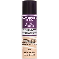 Simply Ageless 3-in-1 Liquid Foundation Infused with Hyaluronic Complex, Vitamin C and Niacinamide -  Hydrating Formula, 100% Cruelty-Free