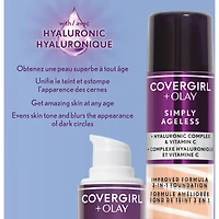 Simply Ageless 3-in-1 Liquid Foundation Infused with Hyaluronic Complex, Vitamin C and Niacinamide -  Hydrating Formula, 100% Cruelty-Free