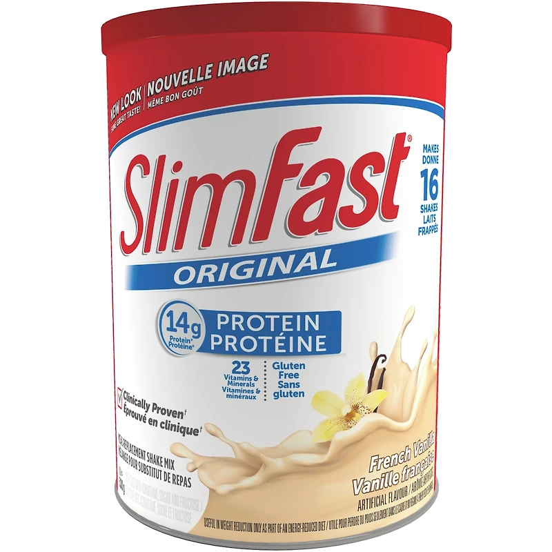 Mélange pour secousses de remplacement de repas en poudre d'origine avec 14 g de protéines et 23 vitamines et minéraux Protein Plus