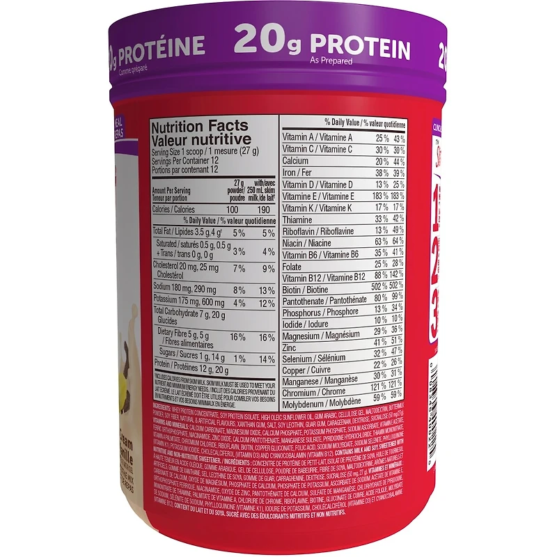 Advanced Smoothie Powder Meal Replacement Shake Mix with 20g of Protein, 5g of Fibre Plus 23 Vitamins and Minerals