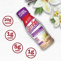 Shakes de remplacement de repas prêts à boire avancés avec 20 g de protéines, 1 g de sucre, 5 g de fibres plus 23 vitamines et minéraux