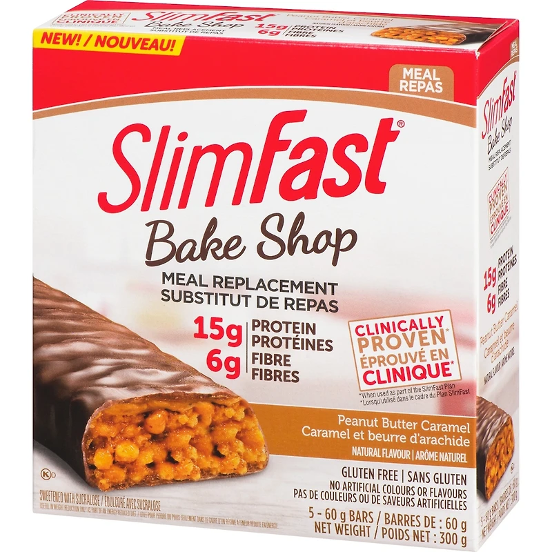 Bake Shop Meal Replacement Bars with 15g Protein and 6g Fibre