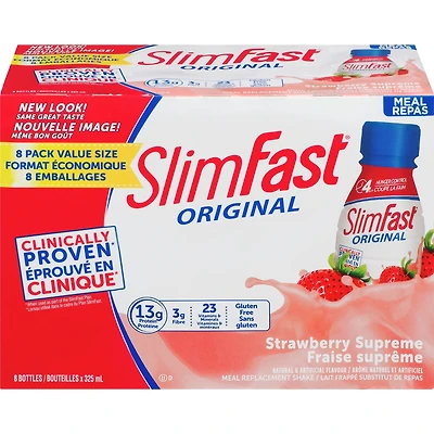 Original Ready to Drink Meal Replacement Shakes with 13g of Protein, 3g of Fibre Plus 23 Vitamins and Minerals