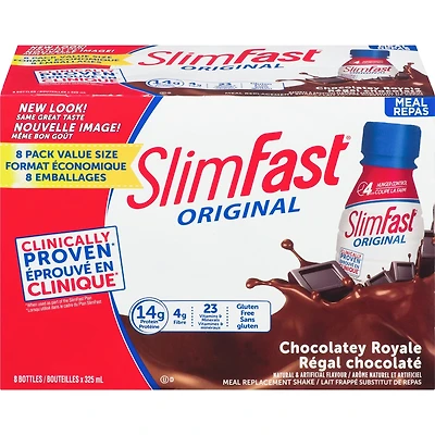 Original Ready to Drink Meal Replacement Shakes with 14g of Protein, 4g of Fibre Plus 23 Vitamins and Minerals