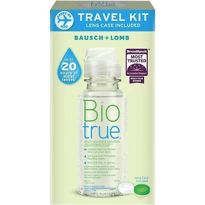 Solution polyvalente Biotrue trousse de voyage