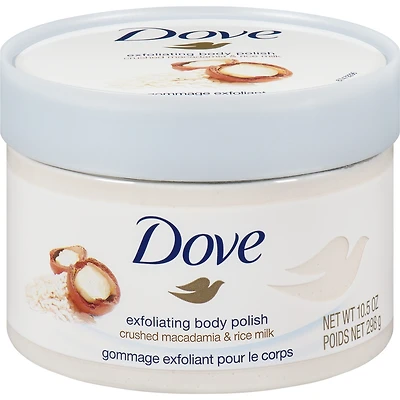 Exfoliating Body Polish Dove Macadamia & Rice Milk 298g