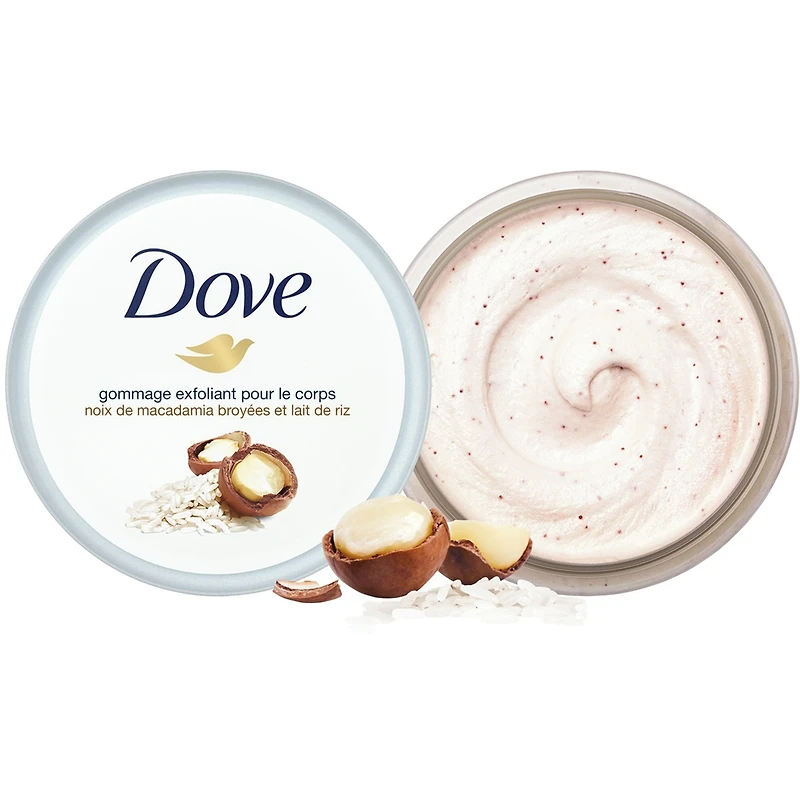 Dove Exfoliating Body Polish Macadamia & Rice Milk 298g