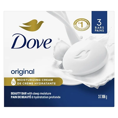 Dove Beauty Bar for healthy-looking skin White 106 g 3 count