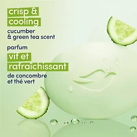 Pain de Beauté Soins Fraîcheur pour une peau revitalisée Dove Concombre et Thé vert avec 1/4 de crème hydratante 106 g x 3
