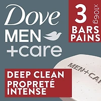 Dove Men+Care Body and Face Bar for healthy and strong skin Deep Clean ¼ moisturizing cream 106 g Pack of 3