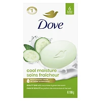 Skin Care Beauty Bar For Softer Skin Cucumber and Green Tea More Moisturizing Than Bar Soap 6 count