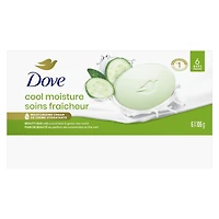 Skin Care Beauty Bar For Softer Skin Cucumber and Green Tea More Moisturizing Than Bar Soap 6 count