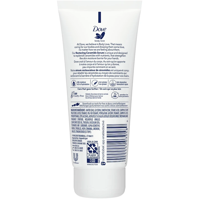 Crème à Mains hydratante pour peau sèche ou rugueuse Body Love Soin Intense lisse et adoucit la peau