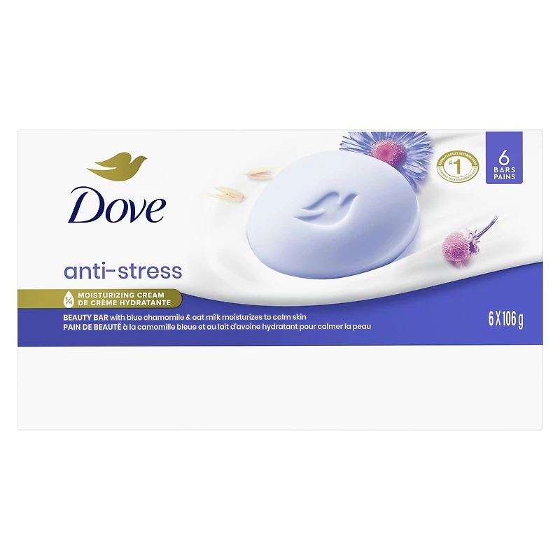 Beauty Bar Gentle Cleanser Moisturizes To Calm Skin Anti-Stress Cream Bar Gentle Bar Soap Cleanser Made With 1/4 Moisturizing Cream