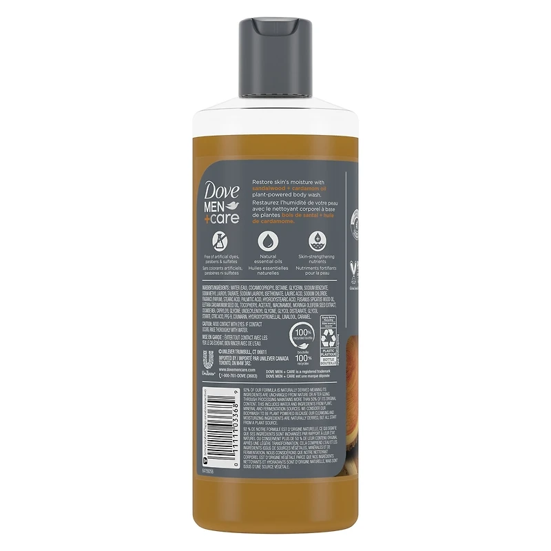 Dove Men+Care Restoring Sandalwood + Cardamom Oil Body Wash
