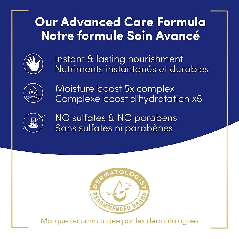 Advanced Care Deep Moisture Hand Wash for soft, smooth skin nourishes skin 10 layers deep