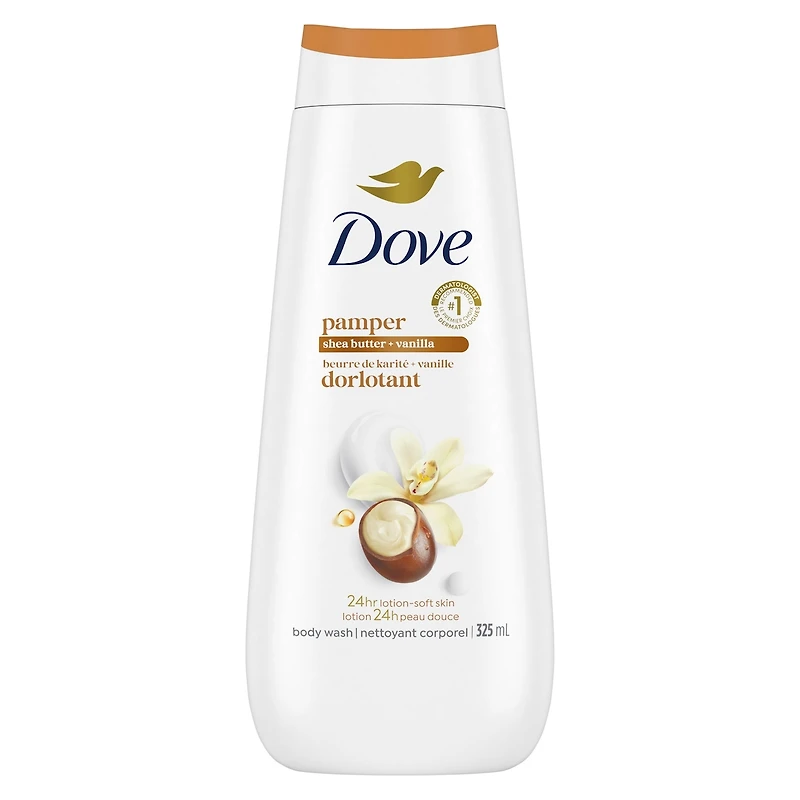 Pampering Body Wash for renewed, healthy-looking skin Shea Butter & Vanilla gentle body cleanser leaves skin soft