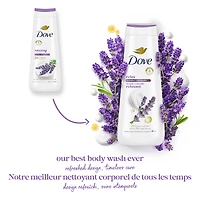 Relaxing Body Wash for renewed, healthy-looking skin Lavender Oil & Chamomile gentle body cleanser nourishes skin