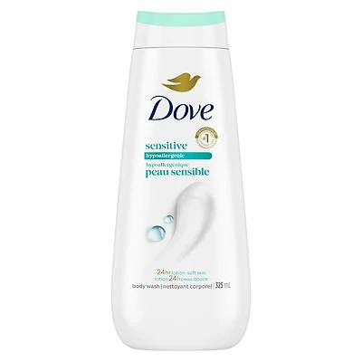Dove Sensitive Skin Body Wash for renewed, healthy-looking skin Hypoallergenic gentle body cleanser nourishes your skin 325 ml