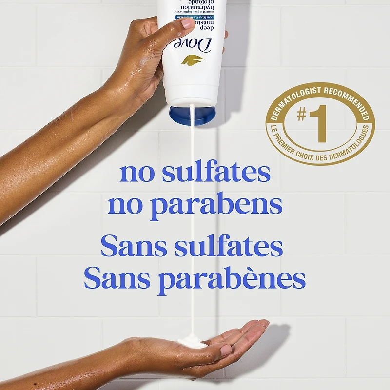 Deep Moisture Body Wash for nourishing the driest skin gentle body cleanser that deeply moisturizes the skin