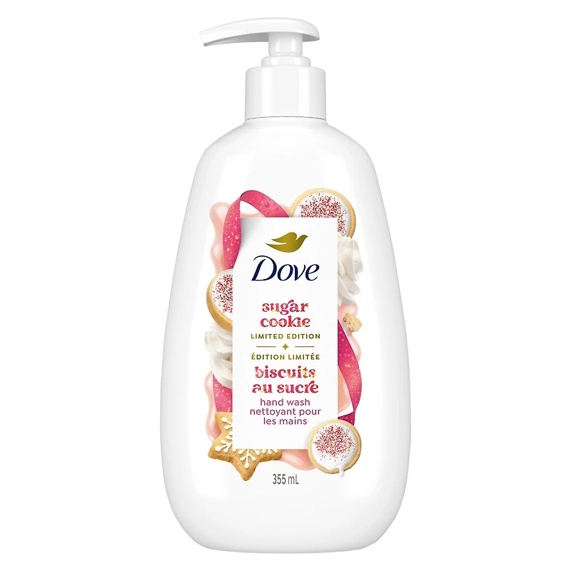 Nettoyant pour les mains liquide, pour une nutrition en profondeur, Dove Édition Limitée Fêtes Parfum Biscuit Sucré, 355mL
