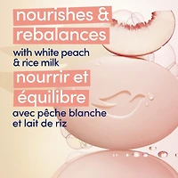 Pain de Beauté Nettoyant Doux hydrate pour aider à rééquilibrer la peau Dove  Pêche et Lait de Riz pain nettoyant doux fabriqué avec 1/4 de crème hydratante