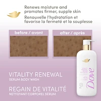 Body Wash Promotes firmer, supple skin Vitality Renewal body cleanser with 4% restoring serum with collagen