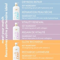 Body Wash Actively drenches dry skin Dryness Repair 6% hydration serum with hyaluronic acid