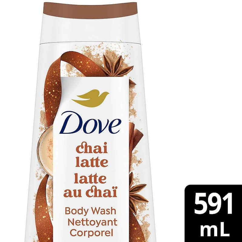 Dove Limited Edition Holiday Treats Body Wash for Deep Nourishment, Spiced Chai Latte, 591mL