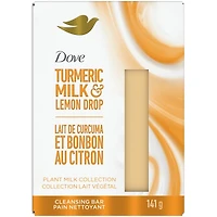 Savon en Barre Nettoyant  pour une Peau Hydratée Dove Lait Végétal Lait de Curcuma & Citron Amplificateur d'Éclat, 141 g