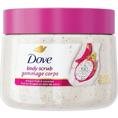 Dove  Body Scrub  For SIlky Smooth Skin Dragon Fruit & Coconut Cream Body Scrub Exfoliates and Provides Lasting Nourishment 425 g