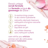 Dove  Body Scrub for Visibly Silky-Smooth, Nourished Skin, Himalayan Salt & Rose Oil with ¼ Moisturizing Cream, 425g
