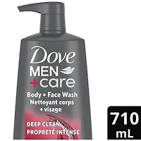 Dove Men+Care Exfoliating Deep Clean Body and Face Wash with 24-Hour Nourishing Micromoisture Technology Body Wash for Men  with Pump 710 ml