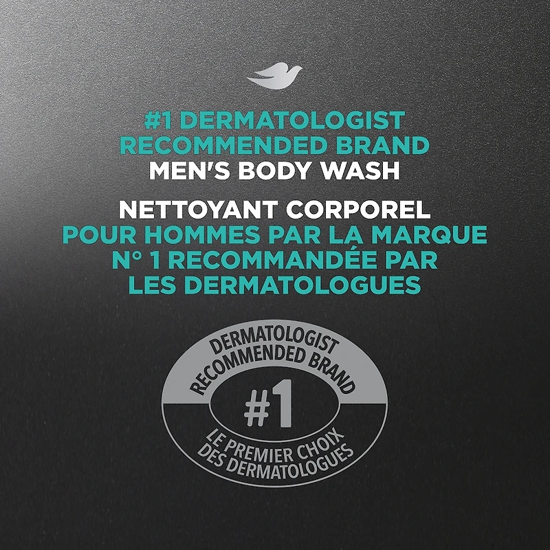 Gel douche et visage pour hommes Dove Men+Care  Exfoliant au sel de mer et aux agrumes avec technologie nourrissante Micromoisture de 24 heures, 532 ml