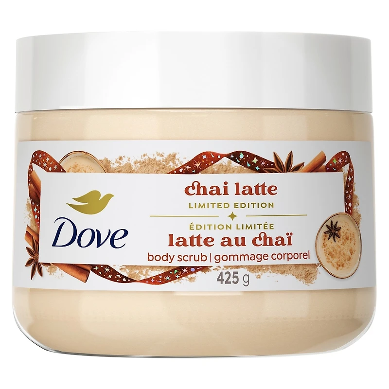 Dove Scrub Spiced Chai Latte, Exfoliates & Moisturizes Skin, 425g