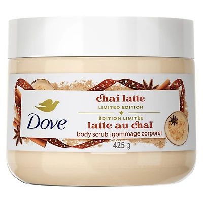 Gommage Corporel Dove au latte épicé chai, exfolie et hydrate la peau, 425g