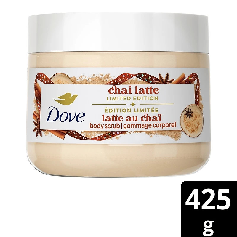Dove Scrub Spiced Chai Latte, Exfoliates & Moisturizes Skin, 425g