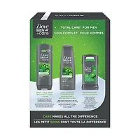 Dove Men+Care Extra Fresh Gift Set, Includes: Dove Men+Care 2-in-1 Shampoo and Conditioner, Body Wash, and Antiperspirant Stick, 3-Piece Gift Set