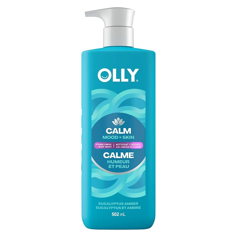 OLLY Vitamin Complex Body Wash, Calm, Eucalyptus Amber