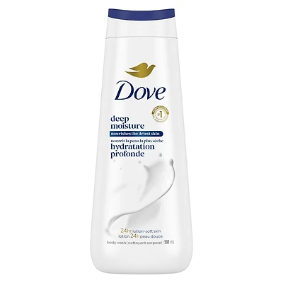 Deep Moisture Body Wash for nourishing the driest skin gentle body cleanser deeply moisturizes the skin