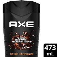 AXE  Dual Action Body Wash for Long Lasting freshness Dark Temptation Men's Moisturizing Shower Gel with 100% Plant-based Prebiotics, No Parabens, Dermatologist tested 473 ml