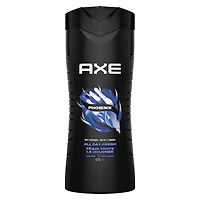 AXE  Dual Action Body Wash for Long-Lasting Freshness Phoenix Crushed Mint & Rosemary Scent Men's Moisturizing Shower Gel 473 ml
