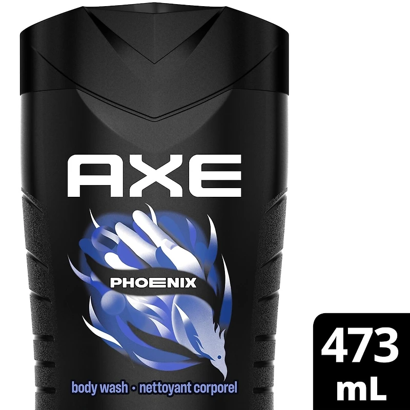 AXE Dual Action Body Wash for Long-Lasting Freshness Phoenix Crushed Mint & Rosemary Scent Men's Moisturizing Shower Gel 473 ml
