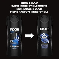 AXE  Dual Action Body Wash for Long-Lasting Freshness Phoenix Crushed Mint & Rosemary Scent Men's Moisturizing Shower Gel 473 ml