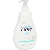 Nettoyant pour peaux hydratées, sujettes à l'eczéma Baby Dove Hydratation peau sensible sans parfum 591 ml