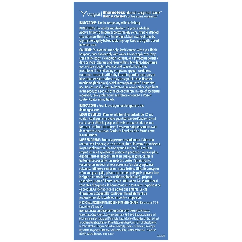 Crème antidémangeaisons Vagisil® régulière